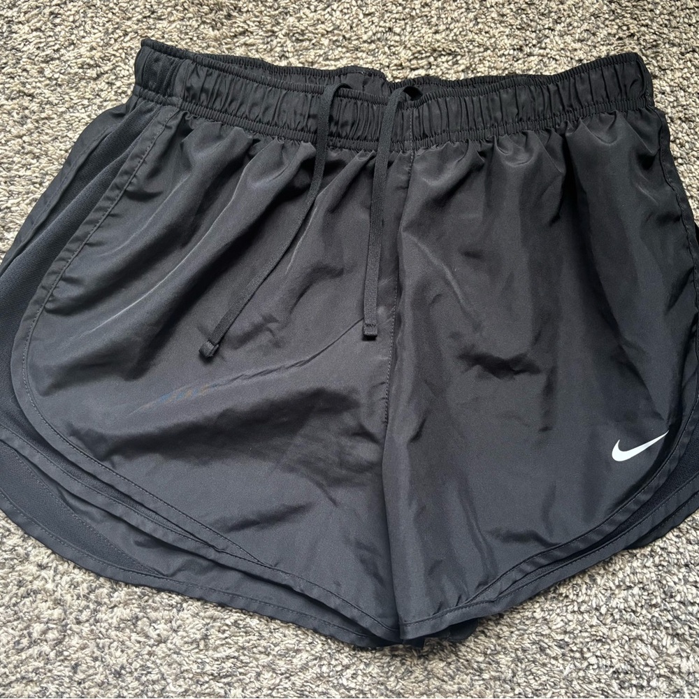 Nike Black Women's Running Shorts with White Swoosh